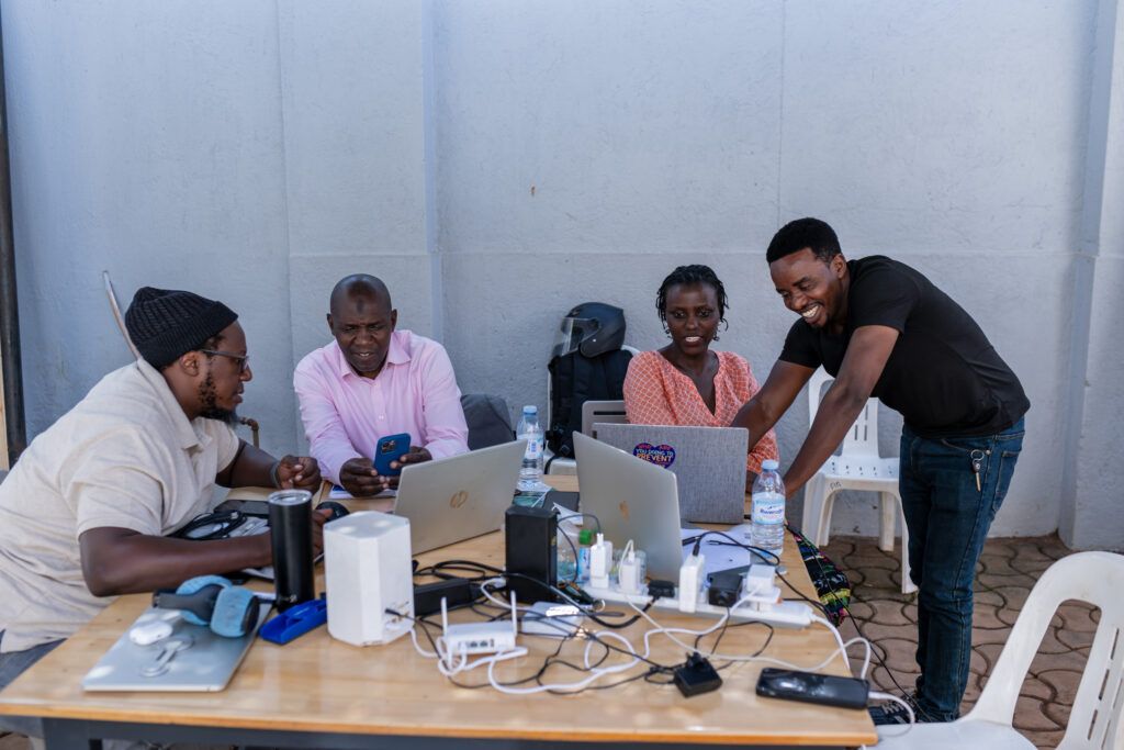 Journalists participate in a Digital Security Clinic organized by Ukweli Africa and CIPESA Uganda